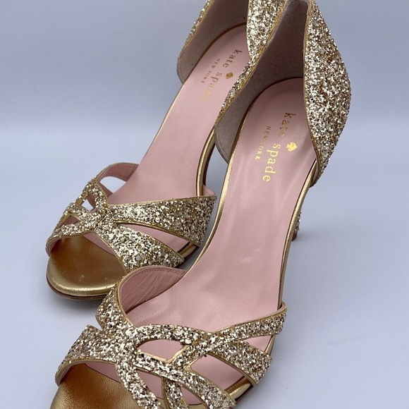 Kate Spade New York Women's Shoe Idaya Old Gold Metallic Pump Size 7.5 M US - Picture 4 of 8